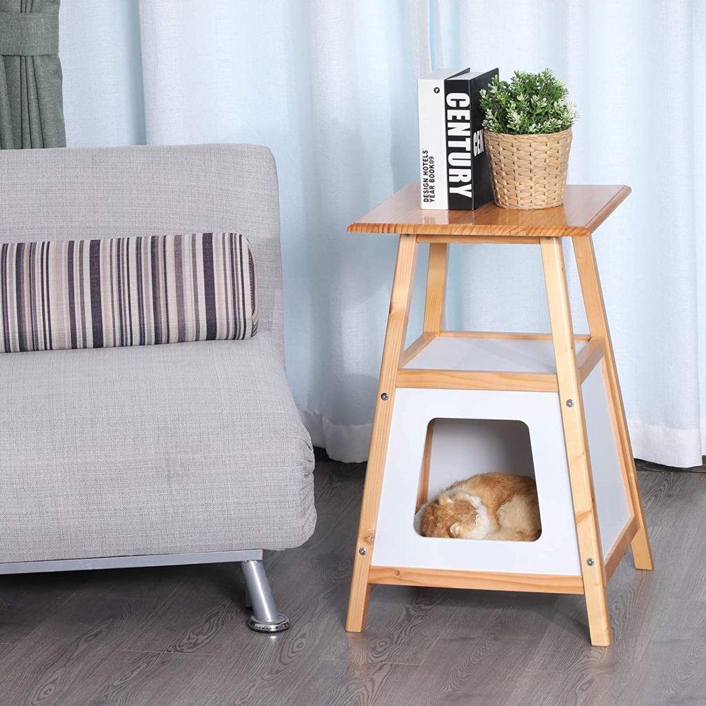 side table cat bed